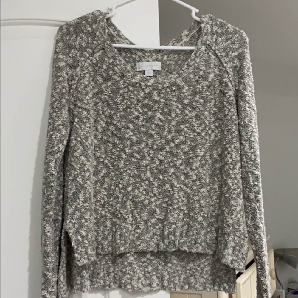 Gray and White Sweater